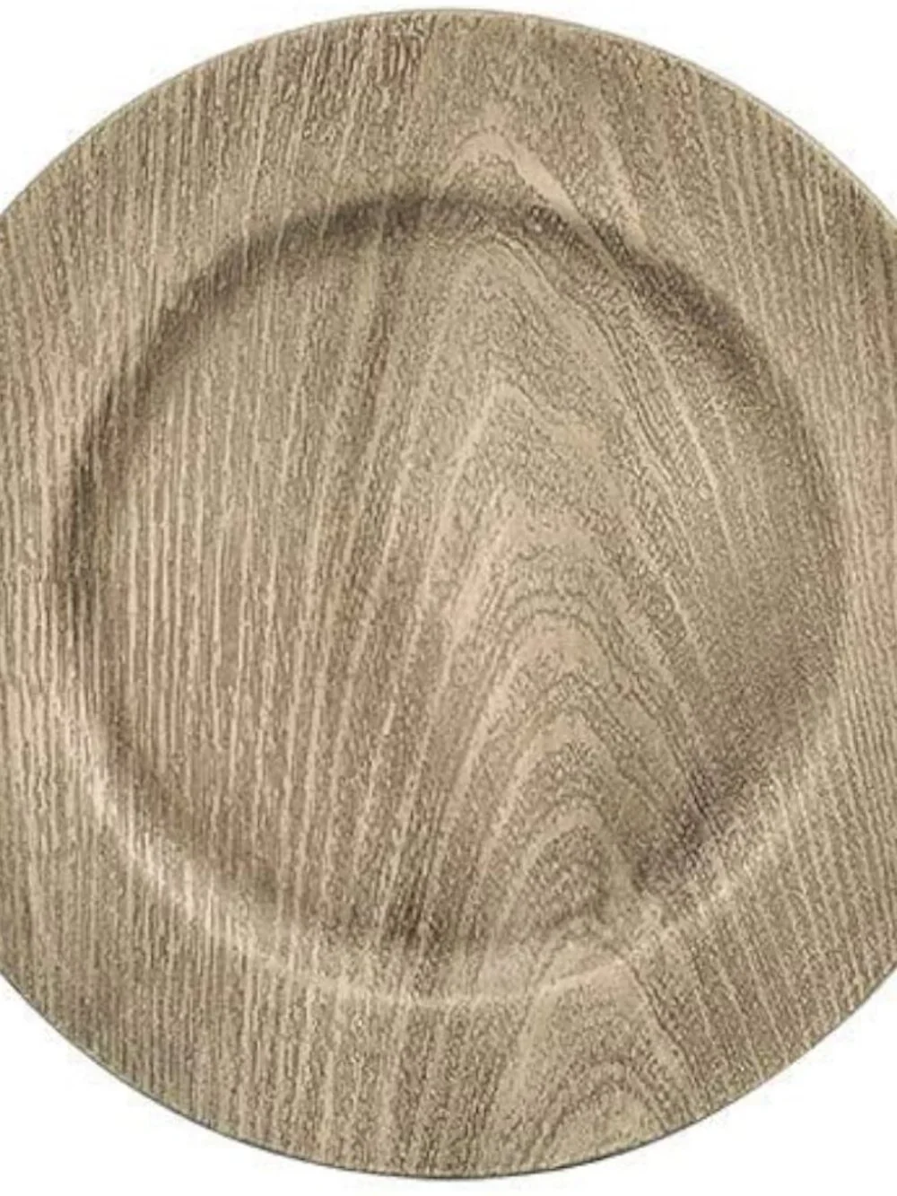 Faux Wood Charger Plates in Grey - 25% Off When You Bundle 5+ Items!